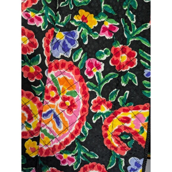 Maggy London Paisley Print Quilted SILK Jacket Size 8 Vintage - Picture 4 of 6